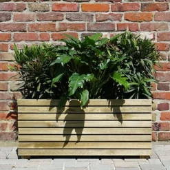 Cerland Horizon Outdoor Rectangular Wooden Planter 90cm 10 Cerland Horizon Outdoor Rectangular Wooden Planter 90cm -Florist Zone 004017 AMB HD