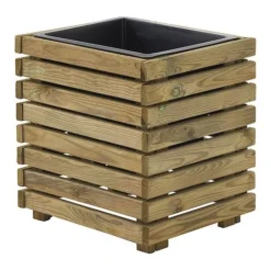 Cerland Horizon Outdoor Square Wooden Planter Tall 40cm -Florist Zone 004032
