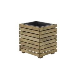 Cerland Horizon Outdoor Square Wooden Planter Tall 40cm -Florist Zone 004032 HD