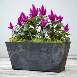 Pot Ella Black H40Cm D40Cm -Florist Zone 107820 1