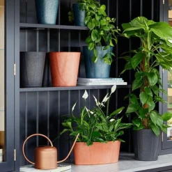 Pula Recylable Planter Black H25Cm D24Cm -Florist Zone 150624 1copy