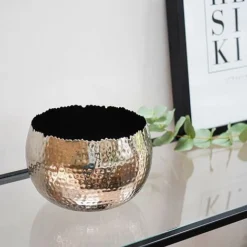 Hammered Bowl Nickel/Black 30Cm