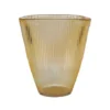 Amber Ribbed Vase H24.5Cm W21.5Cm