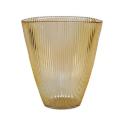 Florist Zone 18 Amber Ribbed Vase H24.5Cm W21.5Cm