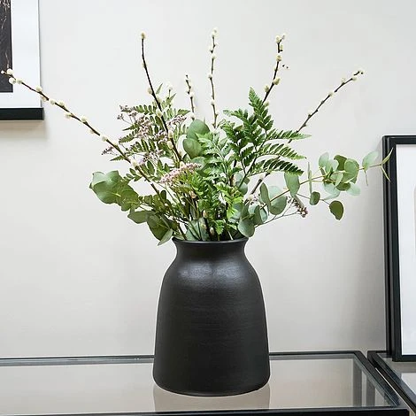 Akemi Vase Carbon Black H26CM W21CM 2 Akemi Vase Carbon Black H26CM W21CM - Image 2