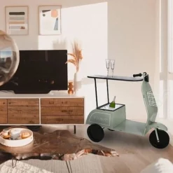 Idooka Green Metal Scooter Side Table -Florist Zone BT1000 BARS.GREEN .LifestyleLivingRoom