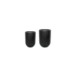 Catania Anthracite Terrazzo Set Of 2 Vases