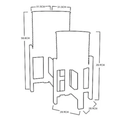 Idooka Metal Barrel Plant Pot Pair With Wooden Stands -Florist Zone FZ30005 PLANTERS.Silhouette