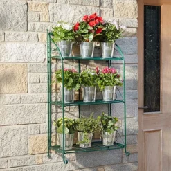 Three-tier Highbury Folding Metal Plant Stand -Florist Zone G3438 6