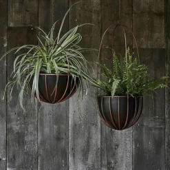Indoor Kensington Copper Tall Hanging Planter H60Cm D24Cm -Florist Zone IKCTHP24 1