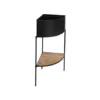 Indoor Kensington Metal Corner Planter Stand In Black H76Cm W30Cm