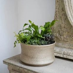 Luxe Bowl White Gold H14CM D24CM -Florist Zone LBWG24 2