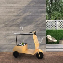 Idooka Green Metal Scooter Side Table -Florist Zone Lifestyle20Outside20Bar1