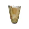 Mocha Rippled Glass Vase H30Cm W20.5Cm