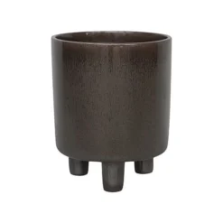 Pisa Reactive Glaze Planter Mocha H24CM D20CM