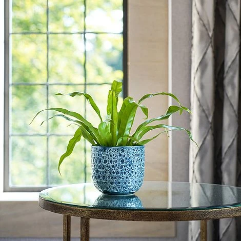 Sapphire Reactive Glaze Planter H25Cm D25Cm 2 Sapphire Reactive Glaze Planter H25Cm D25Cm - Image 2
